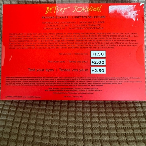 New in Box Betsey Johnson Reading Glasses 1.50 - Picture 4 of 5